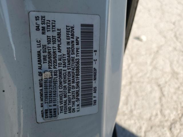 VIN 5FNRL5H61FB086563 2015 Honda Odyssey, Exl no.13