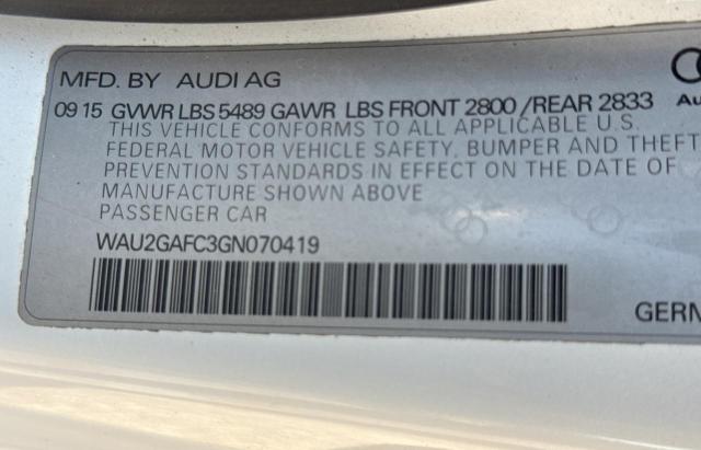 2016 AUDI A7 PRESTIG WAU2GAFC3GN070419