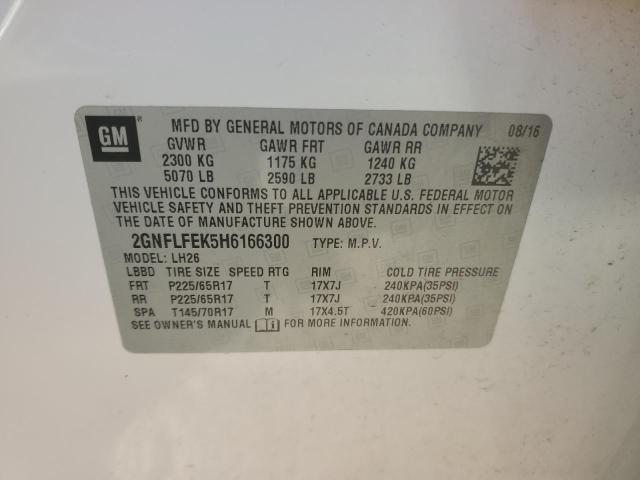 2017 CHEVROLET EQUINOX LT - 2GNFLFEK5H6166300