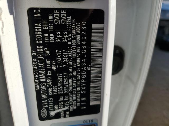 2020 KIA SORENTO L - 5XYPGDA34LG649230