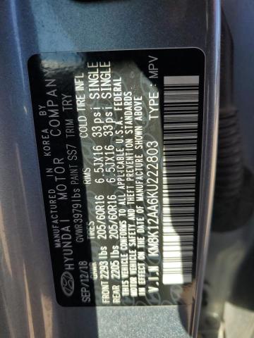 2019 HYUNDAI KONA SE - KM8K12AA6KU222803