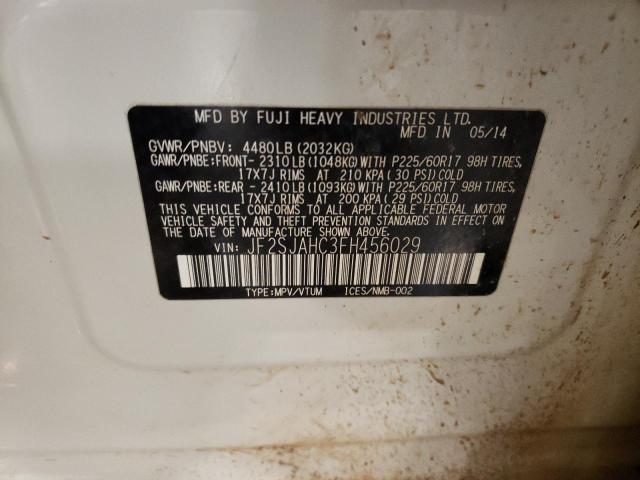 2015 SUBARU FORESTER - JF2SJAHC3FH456029