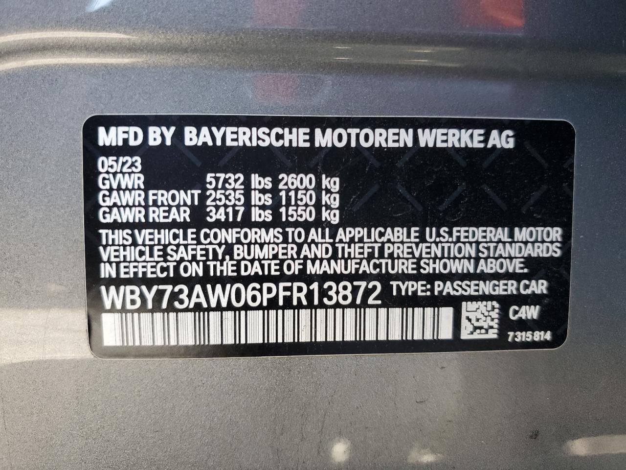 Lot #3029794247 2023 BMW I4 EDRIVE