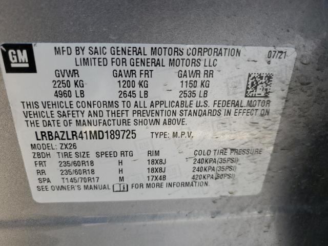 2021 BUICK ENVISION P - LRBAZLR41MD189725