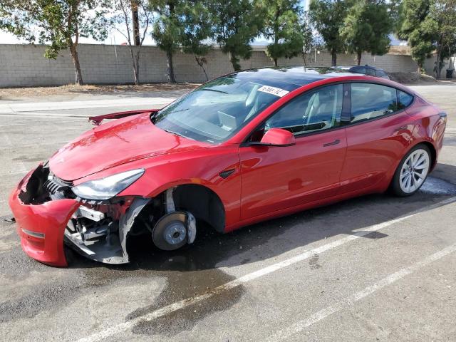 TESLA MODEL 3 2022 red  electric 5YJ3E1EA5NF184883 photo #1