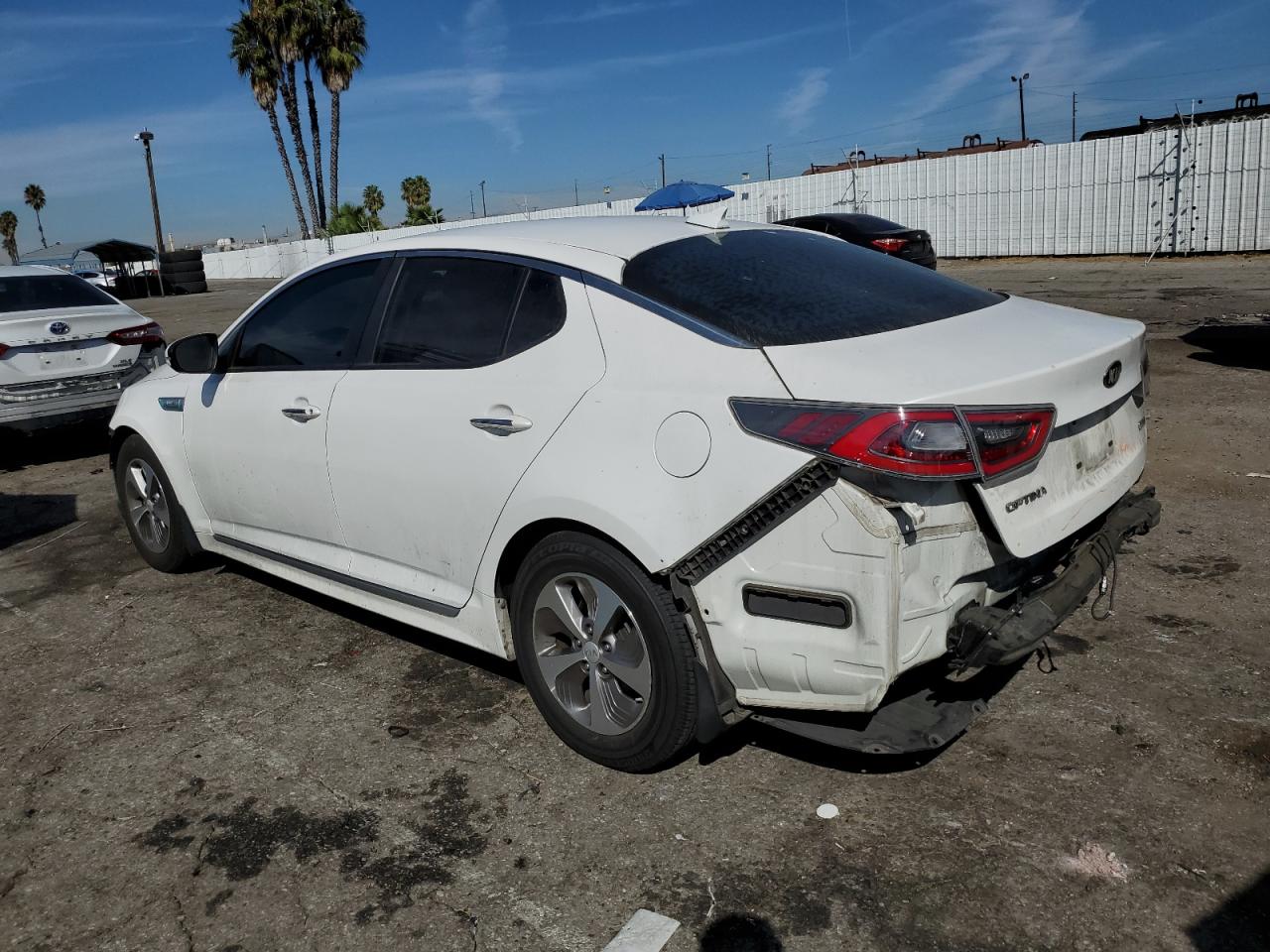 KIA OPTIMA HYB 2014 white  hybrid engine KNAGM4AD8E5076858 photo #3