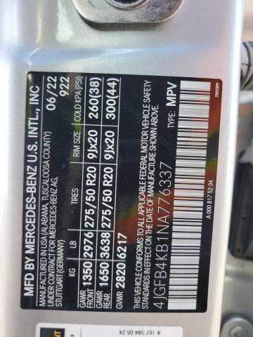 2022 MERCEDES-BENZ GLE 350 4M - 4JGFB4KB1NA776337