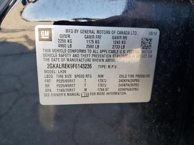 VIN 2GKALREK9F6143236 2015 GMC Terrain, Sle no.14