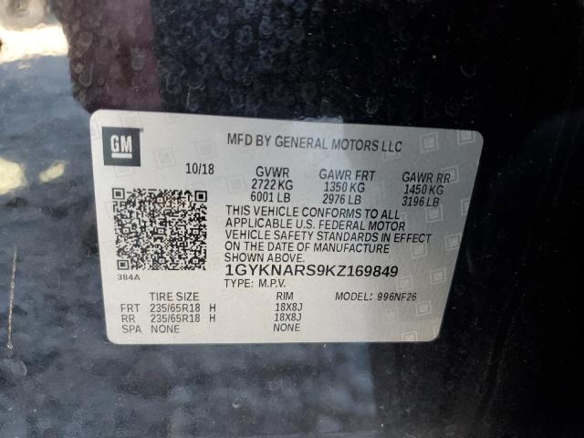 2019 CADILLAC XT5 - 1GYKNARS9KZ169849