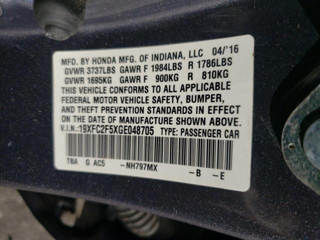 2016 HONDA CIVIC LX - 19XFC2F5XGE048705