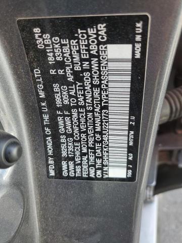 VIN SHHFK7G48JU221773 2018 Honda 10HP, Sport no.12