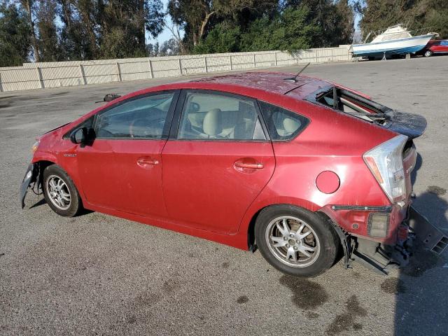 TOYOTA PRIUS 2011 red  hybrid engine JTDKN3DU7B0283136 photo #3