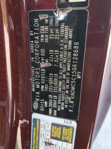 2016 KIA SEDONA EX - KNDMC5C15G6128686