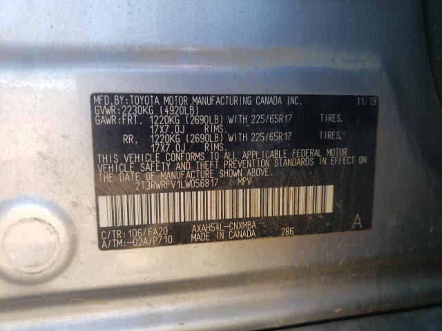 2020 TOYOTA RAV4 XLE - 2T3RWRFV1LW056817
