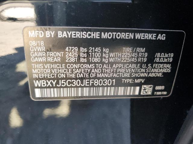 VIN WBXYJ5C30JEF80301 2018 BMW X2 no.13