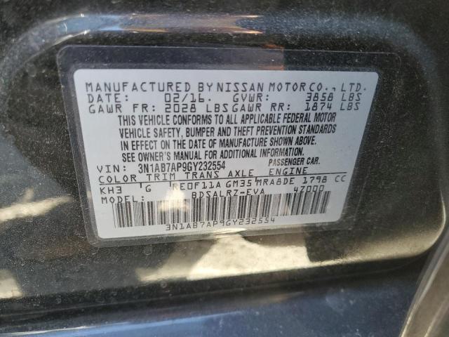 VIN 3N1AB7AP9GY232554 2016 Nissan Sentra, S no.12