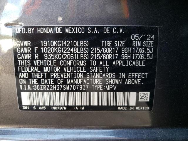 VIN 3CZRZ2H37SM707937 2025 HONDA HR-V no.13