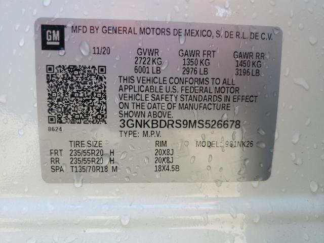 2021 CHEVROLET BLAZER 3LT - 3GNKBDRS9MS526678