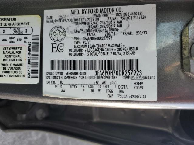 VIN 3FA6P0H70DR257923 2013 Ford Fusion, SE no.12