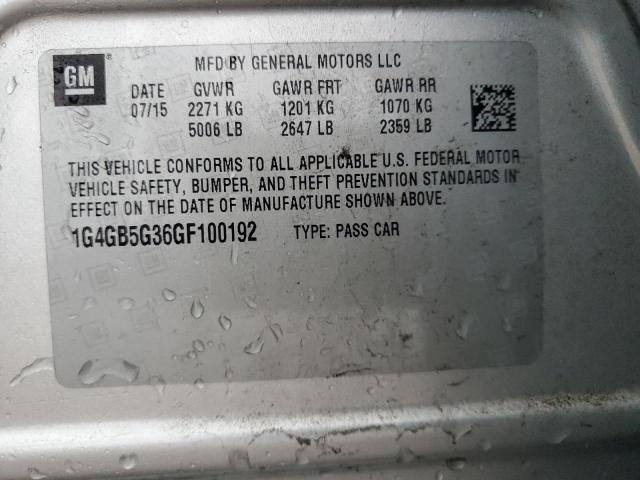 2016 BUICK LACROSSE - 1G4GB5G36GF100192