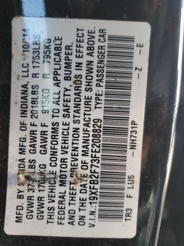 2015 HONDA CIVIC SE 19XFB2F73FE208829
