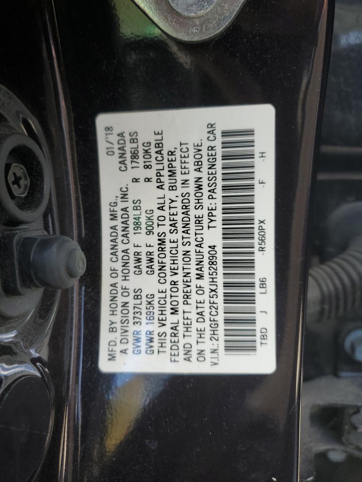 Lot #2945289518 2018 HONDA CIVIC LX