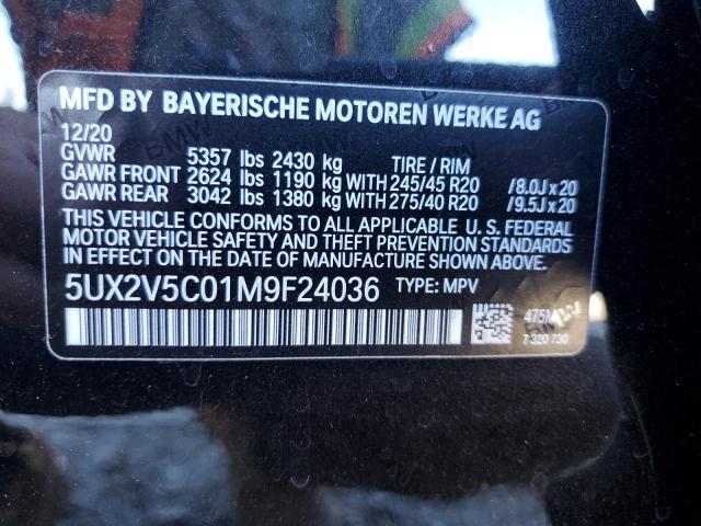 2021 BMW X4 XDRIVEM 5UX2V5C01M9F24036