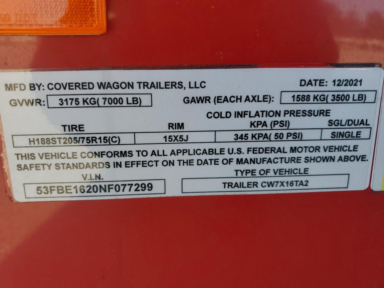 Lot #2970051560 2022 COVE TRAILER