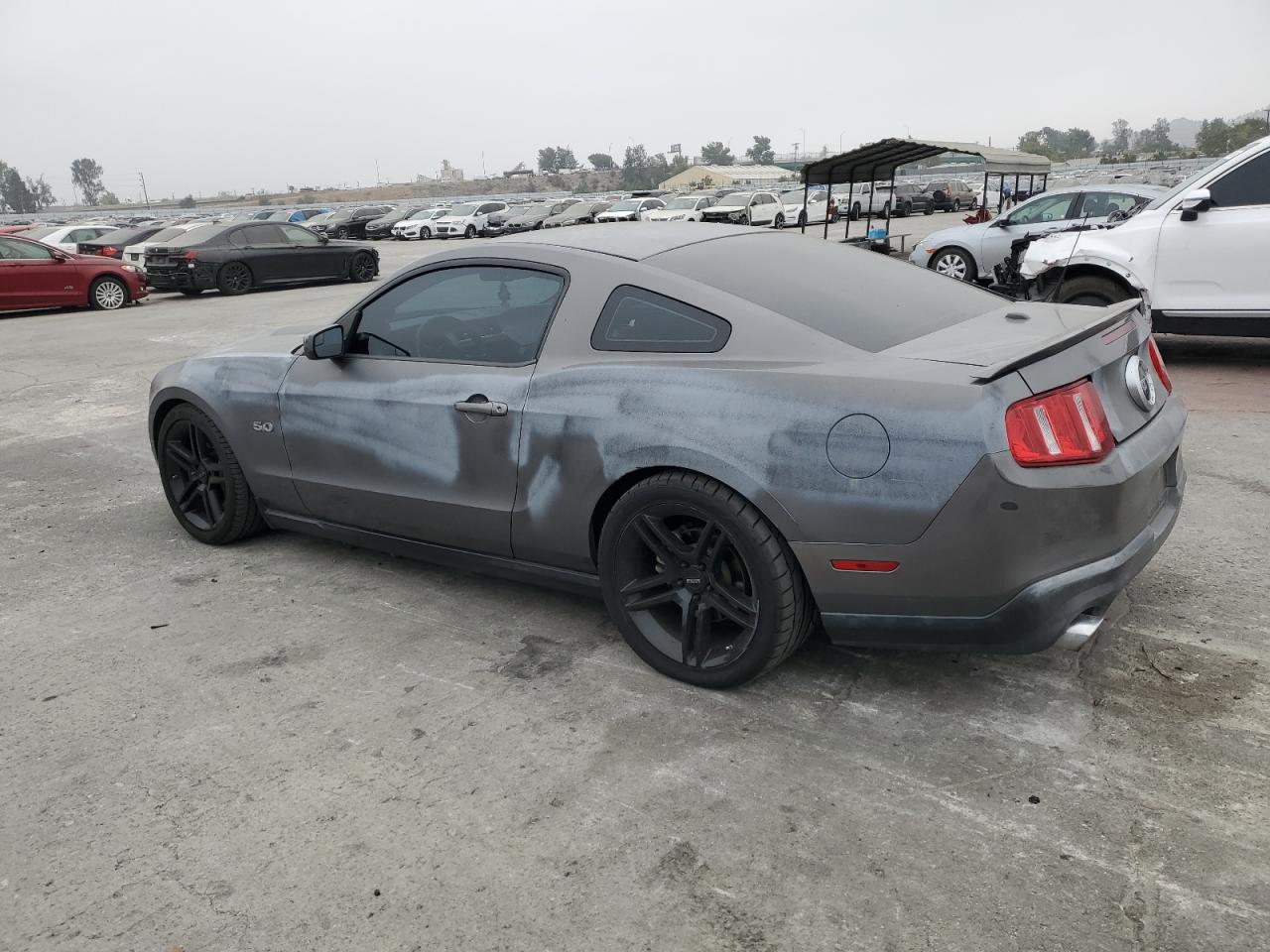 FORD MUSTANG GT 2011 gray coupe gas 1ZVBP8CF7B5168062 photo #3