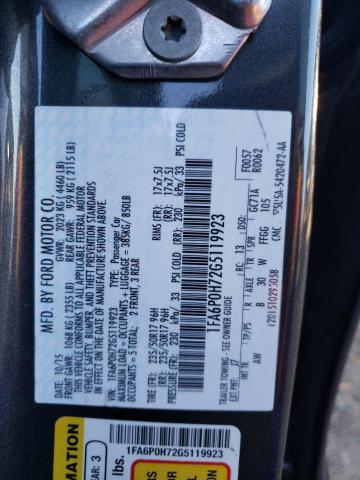 2016 FORD FUSION SE - 1FA6P0H72G5119923