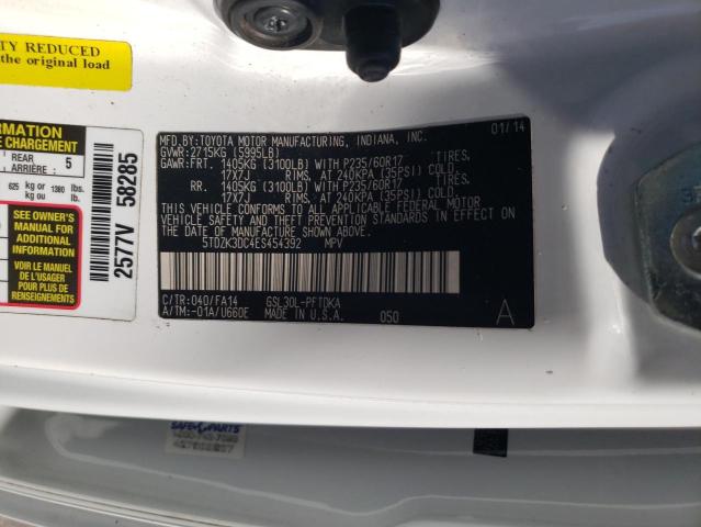 VIN 5TDZK3DC4ES454392 2014 Toyota Sienna no.13