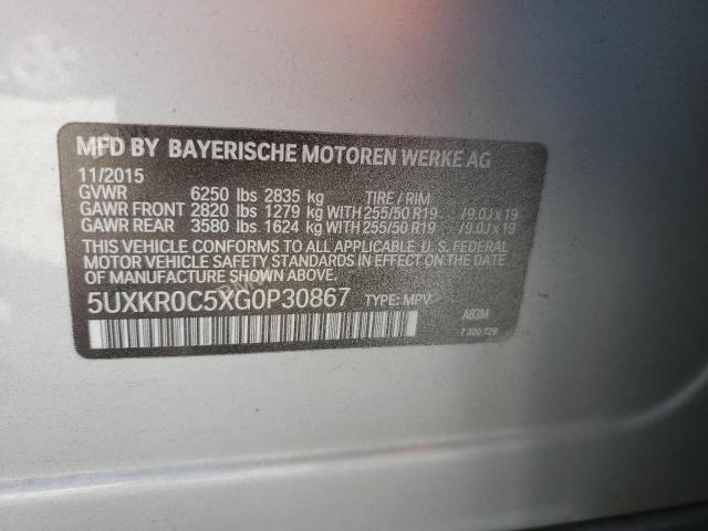 2016 BMW X5 XDRIVE3 - 5UXKR0C5XG0P30867