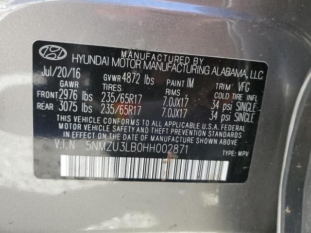 2017 HYUNDAI SANTA FE S - 5NMZU3LB0HH002871