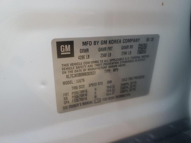 VIN KL7CJKSB5MB303531 2021 Chevrolet Trax, LS no.14