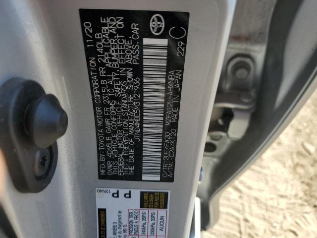2021 TOYOTA COROLLA SE - JTND4MBE5M3121936