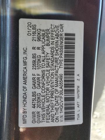 VIN 1HGCV1F30LA055490 2020 HONDA ACCORD no.13