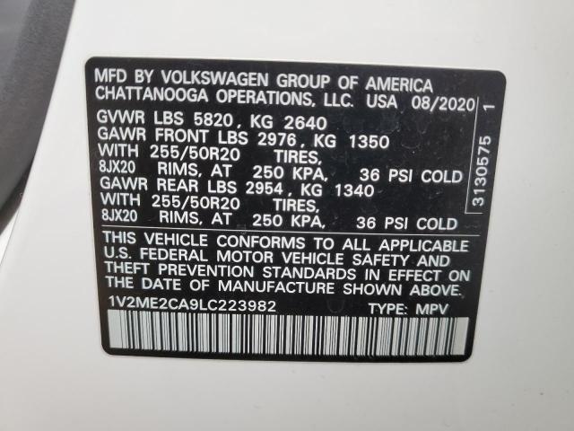 2020 VOLKSWAGEN ATLAS CROS - 1V2ME2CA9LC223982