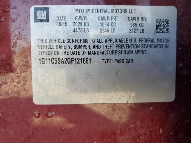 2016 CHEVROLET MALIBU LIM - 1G11C5SA2GF121661