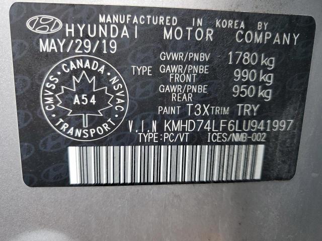 2020 HYUNDAI ELANTRA SE - KMHD74LF6LU941997