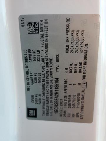 2017 CHEVROLET COLORADO - 1GCHSBEA2H1185104