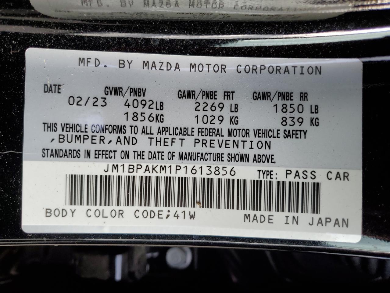 Lot #2976867272 2023 MAZDA 3 SELECT