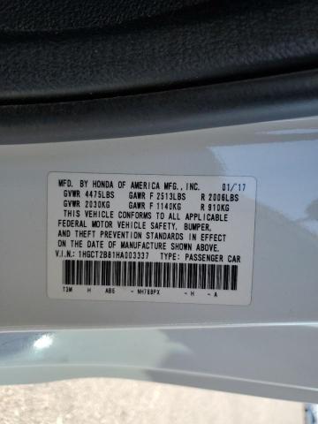 2017 HONDA ACCORD EXL - 1HGCT2B81HA003337