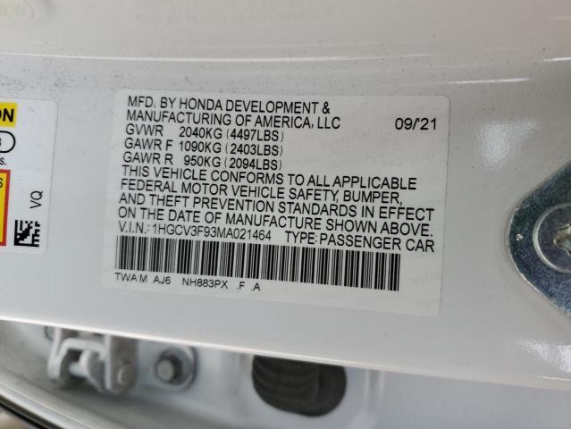 2021 HONDA ACCORD TOU - 1HGCV3F93MA021464