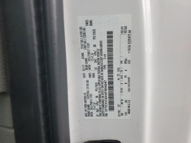 2017 FORD F150 SUPER - 1FTEX1C8XHFB54247