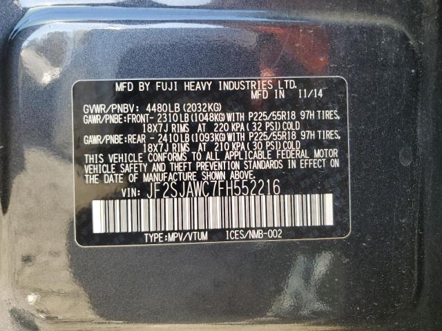 2015 SUBARU FORESTER 2 - JF2SJAWC7FH552216