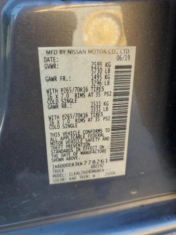 2019 NISSAN FRONTIER S - 1N6DD0ER3KN778261
