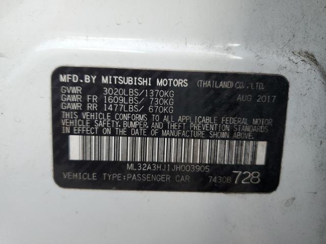 2018 MITSUBISHI MIRAGE ES - ML32A3HJ1JH003905