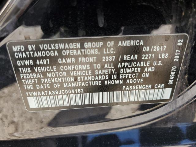 VIN 1VWAA7A38JC004152 2018 Volkswagen Passat, S no.12