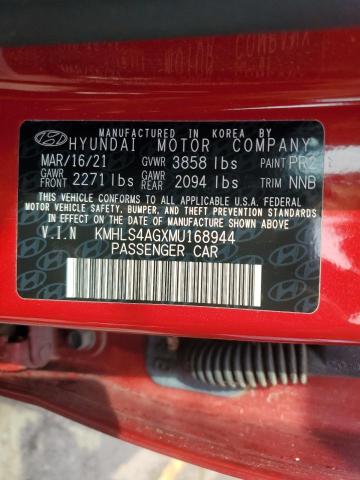 VIN KMHLS4AGXMU168944 2021 HYUNDAI ELANTRA no.13