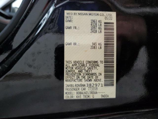 VIN 1N4BL4DV8NN382971 2022 Nissan Altima, SV no.12